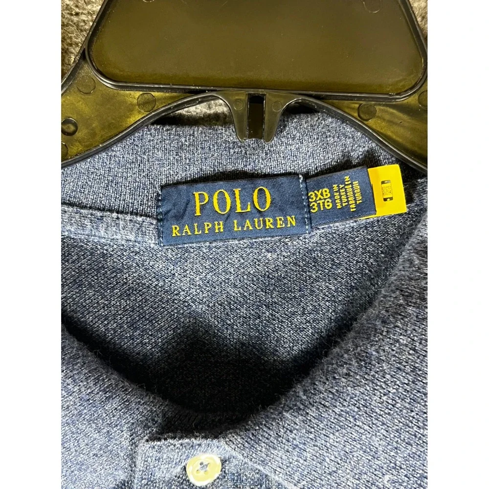 Polo‎ Ralph Lauren Mens 3XB Blue Heather Short Sleeve Cotton Polo Shirt Red Pony